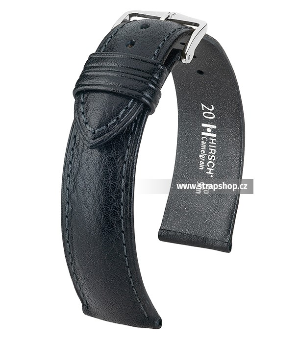 Řemínek k hodinkám HIRSCH Camelgrain OE - černá (50) 20 mm dámský
