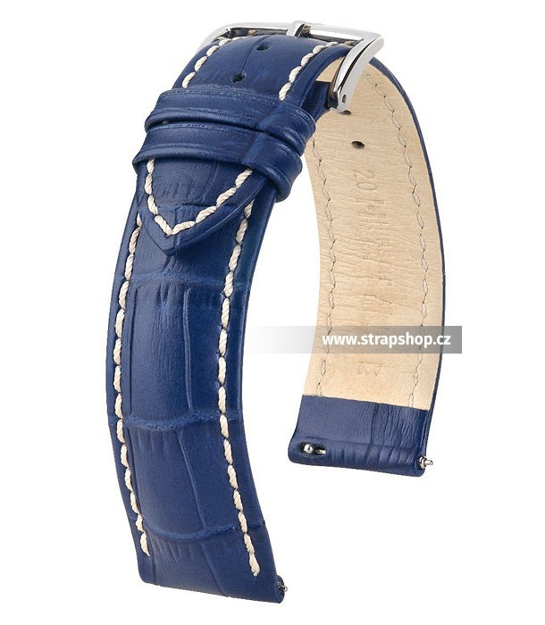 Řemínek k hodinkám HIRSCH Modena - modrá (80) 19 mm pánský