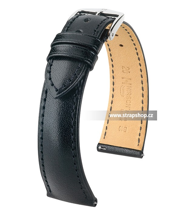 Řemínek k hodinkám HIRSCH Siena - černá (50) 19 mm pánský