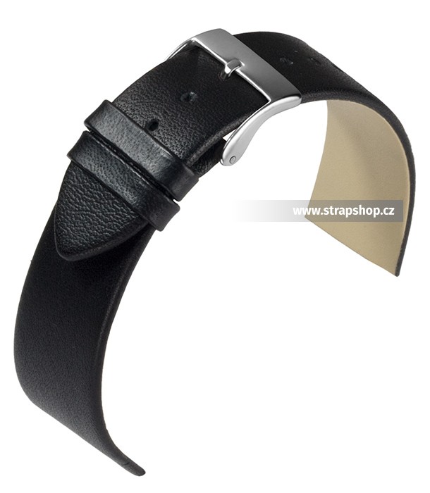 Řemínek k hodinkám EULIT Nappa Design - černá (10) 22 mm pánský