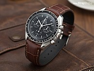 HIRSCH Grand Duke - hnědá - Omega Speedmaster Moonwatch